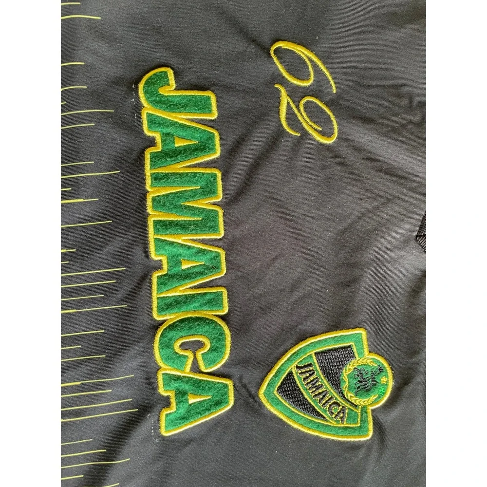 Jamaica Soccer Jersey & Shorts Set Youth Size 10-12 Black Green Yellow